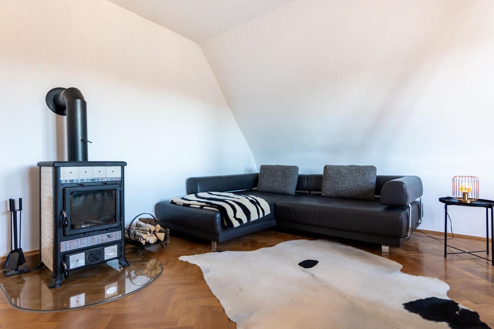 Doppelhaus- Villa Leipzig Schleussig , Moderner Altbau Apartment Dachetage Mit 2 Schlafzimmern Und Separatem Zusatzzimmer , Parkplatz - Balkon - Kamin - Eicheparkett - Arbeitsplatz المظهر الخارجي الصورة